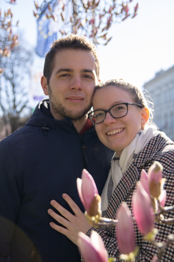 Páros magnóliás fotózás Szeged